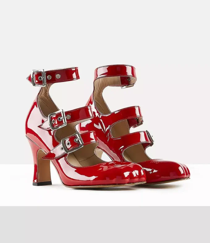 Animal Toe Three-Strap Shoe