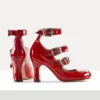 Animal Toe Three-Strap Shoe