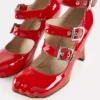 Animal Toe Three-Strap Shoe