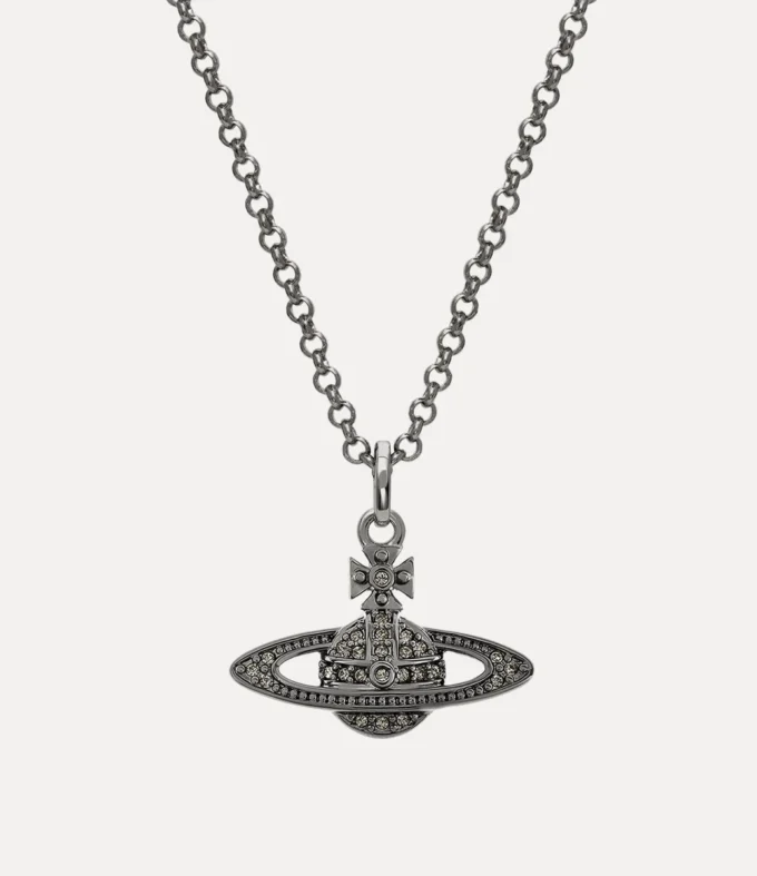 Man. Mini Bas Relief Orb Pendant Necklace